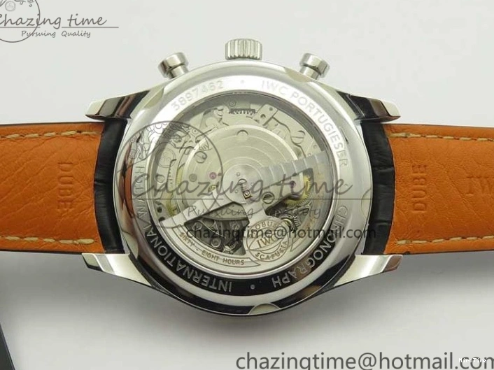 MIROTIME 0516 Portuguese Chrono SS ZF 1:1 Best Edition Gray Dial SS On Black Leather Strap A ZipUp 7215